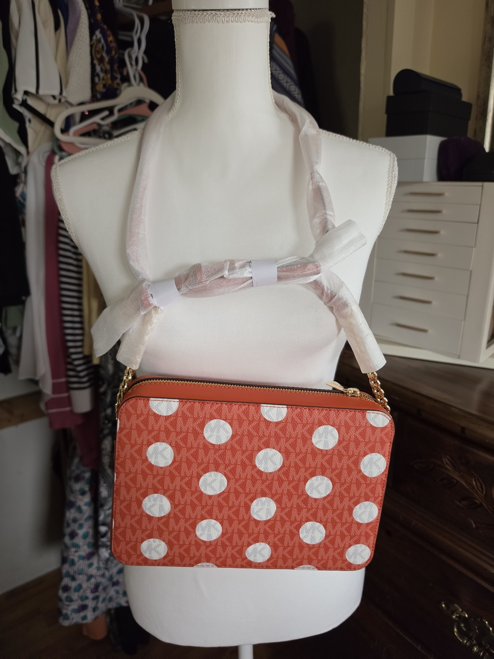 Michael Kors Jet Set Polka Dot Crossbody - Picture 12 of 14